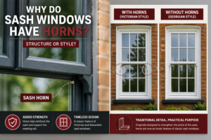 why sash windows have horns