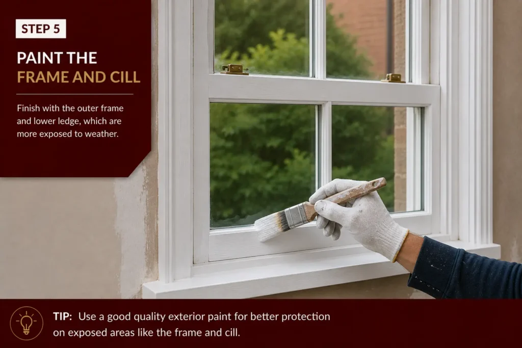 paint the frame and cill