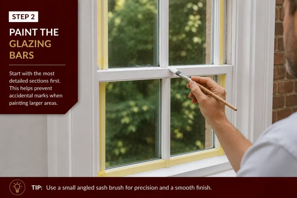 paint the glazing bars